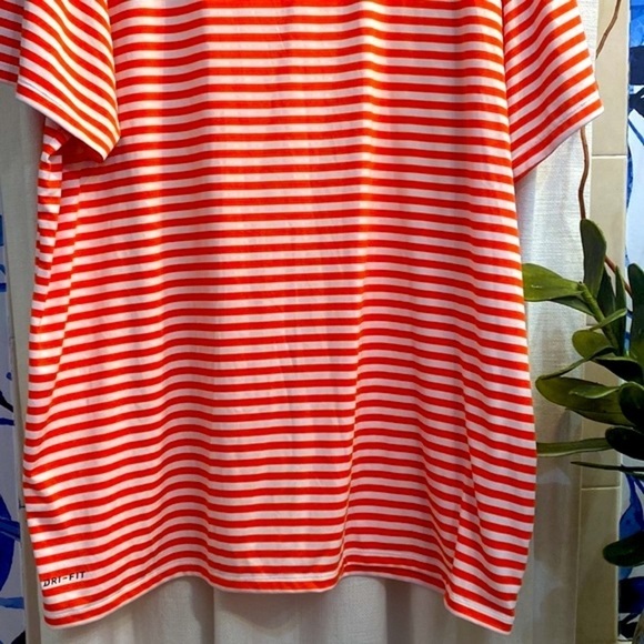 Nike Orange & White Striped University of Florida Polyester & Spandex Golf Polo - Picture 3 of 8